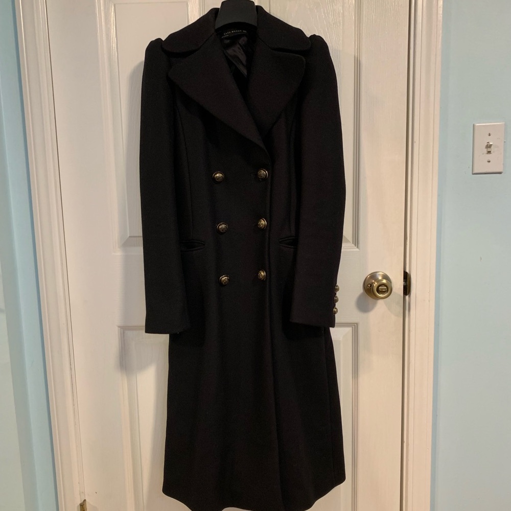 Zara military maxi coat